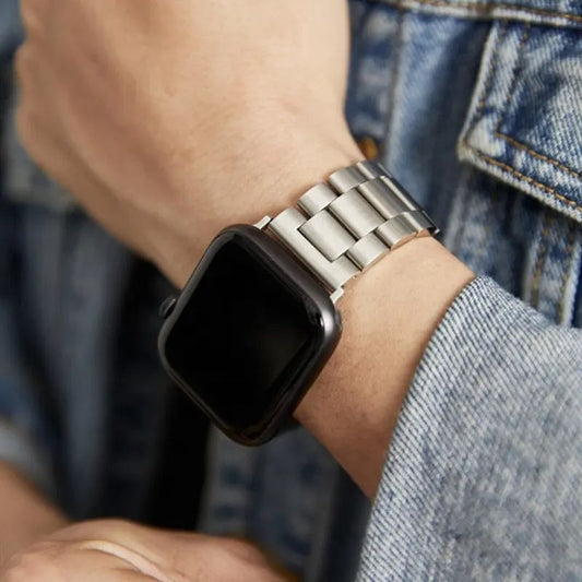 Lyxigt Rostfritt Stålarmband för Apple Watch – Passar alla modeller