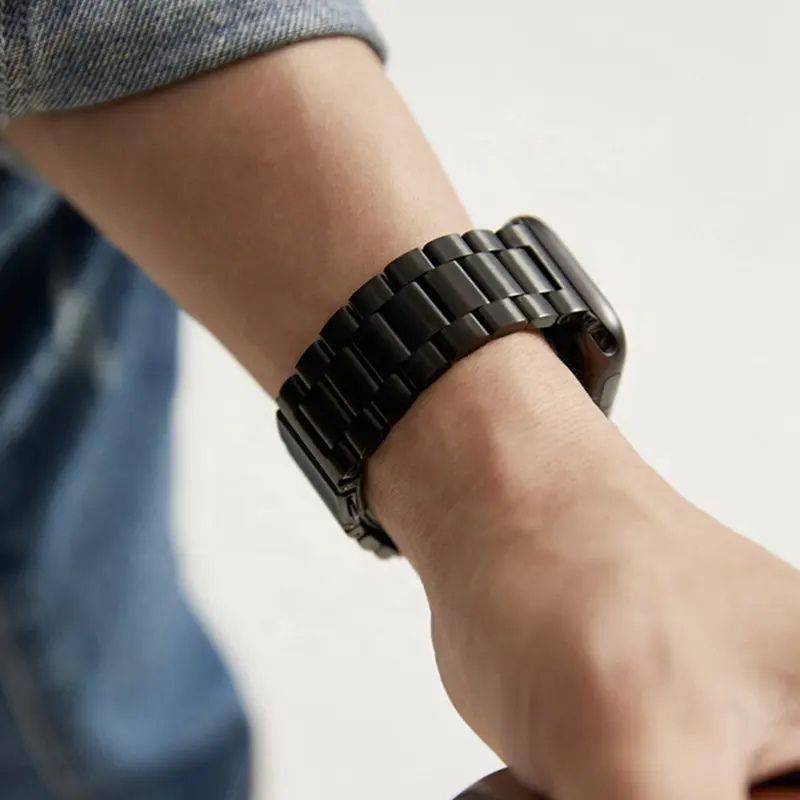 Lyxigt Rostfritt Stålarmband för Apple Watch – Passar alla modeller
