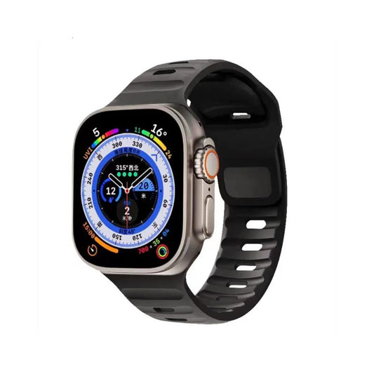 Sportigt Silikonarmband för Apple Watch - Passar Serie 1-9 och SE