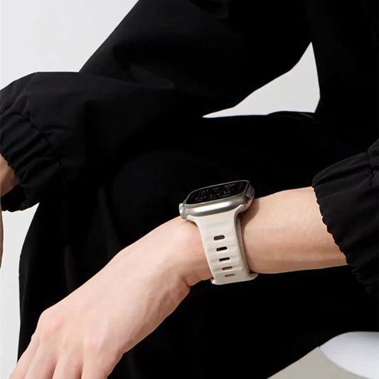 Sportigt Silikonarmband för Apple Watch - Passar Serie 1-9 och SE