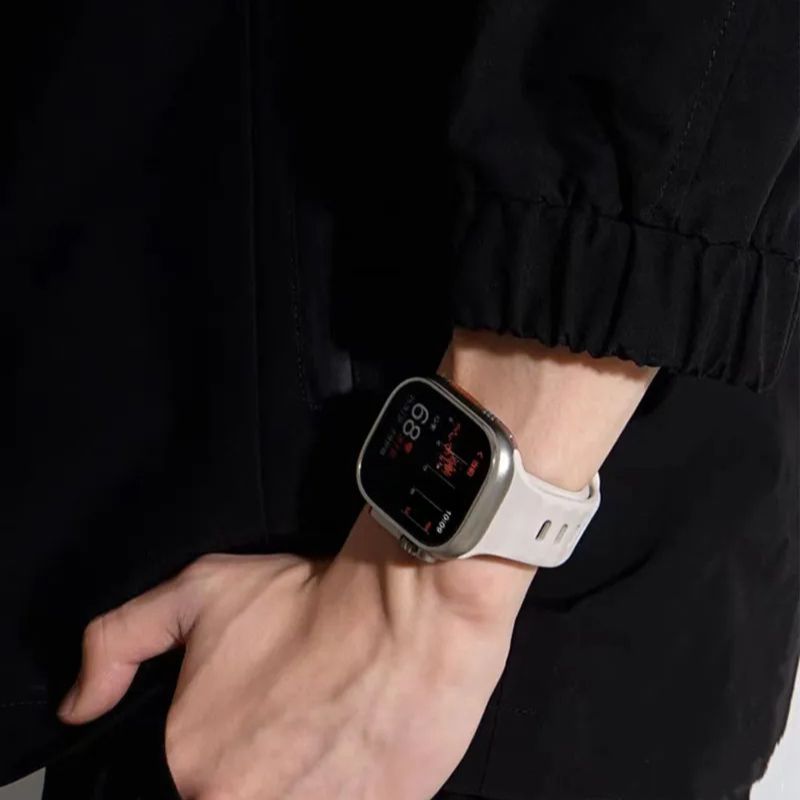 Sportigt Silikonarmband för Apple Watch - Passar Serie 1-9 och SE