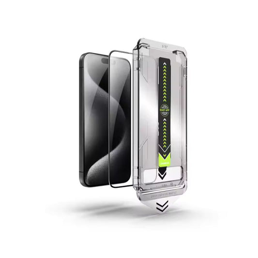 Lättapplicerat & Stöttåligt Skärmskydd för iPhone – 9H Härdat Glas med Centreringsmall