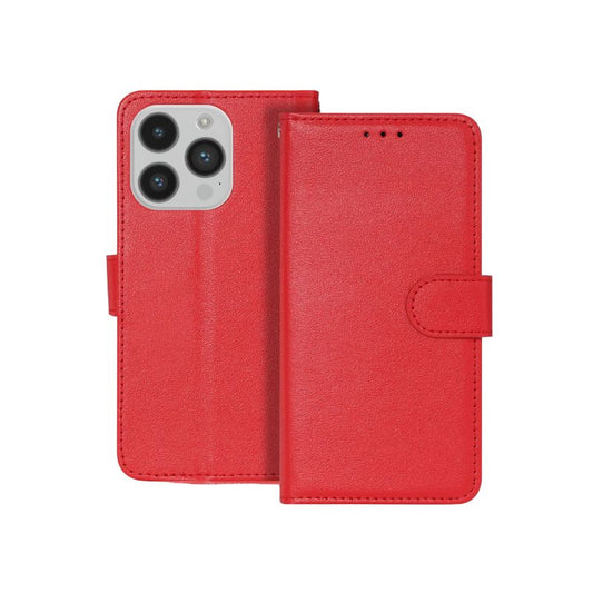 Läderfodral för iPhone Röd – fullt skydd för framsida och baksida med kortfack