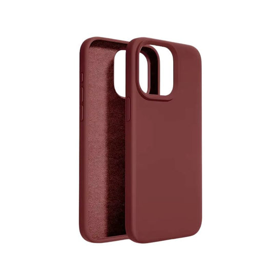 Silikonskal för iPhone Mörk Röd – stöttålig & slimmad design