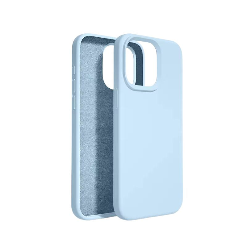 Silikonskal för iPhone Ljus Blå – stöttålig & slimmad design