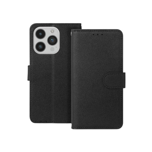 Läderfodral för iPhone Svart – fullt skydd för framsida och baksida med kortfack